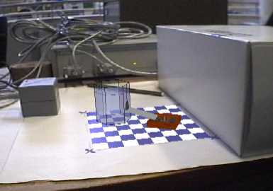 scene showing an augmented image from another angle